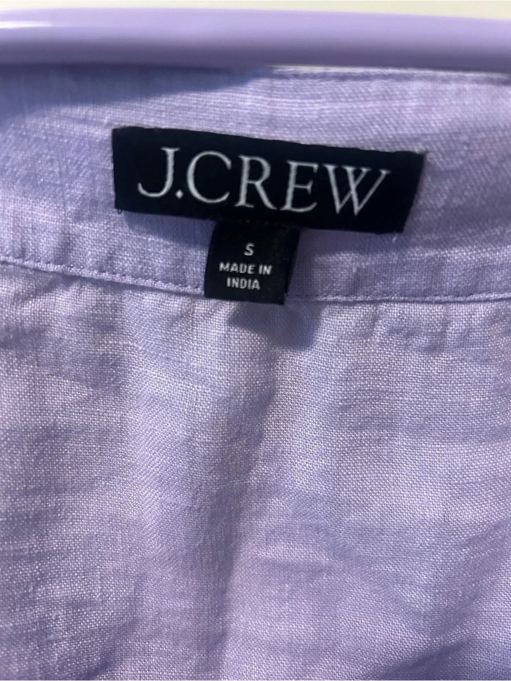 J. Crew Lavender Square-Neck Button Front Blouse Size Small